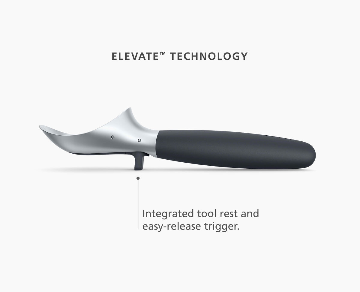 Joseph Joseph Elevate ice cream scoop product information graphic, Homelux Kenya