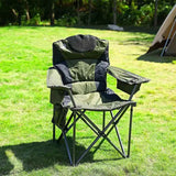 Camp Master Camping Outdoor Beach Chair Portable Fishing Hiking Foldable Chair with Cup Holder and Side Pockets