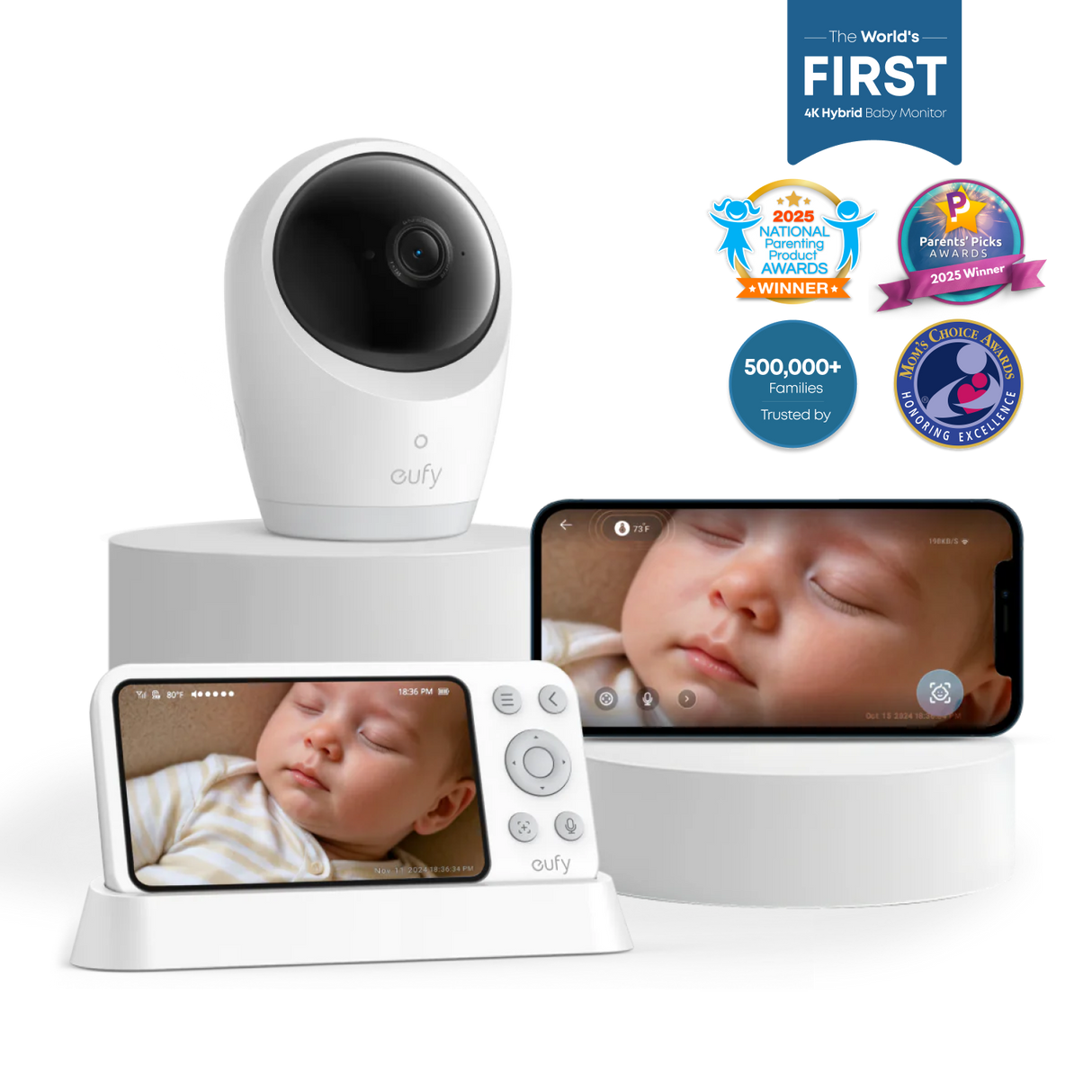 eufy Baby Monitor E21 White 2K camera and display Kenya