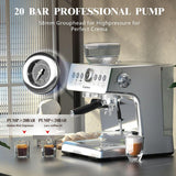 Empstorm® EM-21M Espresso Coffee Machine with Grinder | 20 Bar Semi-Automatic