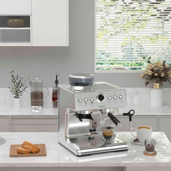 Empstorm® EM-21M Espresso Coffee Machine with Grinder | 20 Bar Semi-Automatic