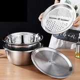 26cm 4PCS  Set 304 colander Stainless Steel Bowl with Lid