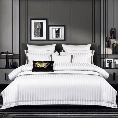 Bed Refresh 7x8: Cotton Satin Duvet Cover Set and 7x8 Bedsheet Set