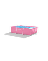 Intex Rectangular Metal Frame Above Ground Swimming Pool 213cm x 152cm x 58cm Pink