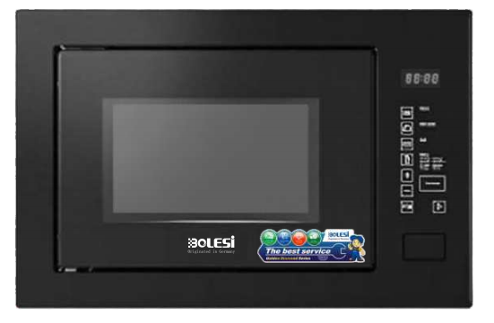 Bolesi BLS-WBL199-28L Built-in Microwave 28L Grill Kenya | Golden Diamond Series, 800W Microwave, 1080W Grill, Black and Stainless Steel, 60cm