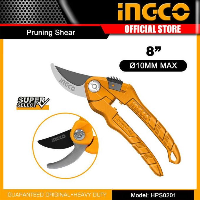 Ingco Pruning Garden Shears Clippers Scissors Stem CutterTool, 8in, HPS0201