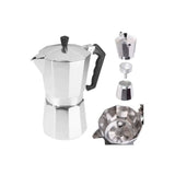 600ml Aluminum Coffee Moka Pot Stovetop Espresso Maker for Rich Kenyan Coffee (6-Cup)