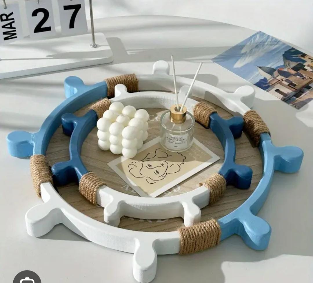 2 in 1 Mediterranean  decorative  Sailor Themed tray