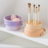 2 in 1 Silicone Makeup Brush Cleaning Bowl with Dryer on the other side