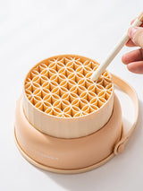 2 in 1 Silicone Makeup Brush Cleaning Bowl with Dryer on the other side