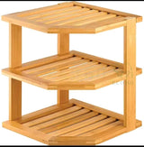 3-in-1 Bamboo Kitchen Corner Rack & Counter Organiser – Water Resistant