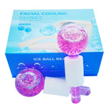 2pcs Ice Globes for Facials Massage Tool Set, Face Roller Cooling Glitter Massager Glitter ASMR for Face Neck, Skin Care Daily Beauty