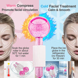 2pcs Ice Globes for Facials Massage Tool Set, Face Roller Cooling Glitter Massager Glitter ASMR for Face Neck, Skin Care Daily Beauty