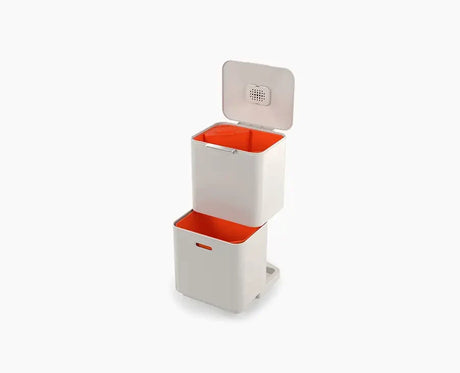 Joseph Joseph Totem Max 60L waste and recycling bin in stone