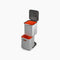 Joseph Joseph Totem Compact 40L kitchen bin and recycling dustbin in stainless steel, lid closed