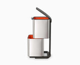 Stainless steel Totem Compact 40L kitchen bin in a narrow kitchen space