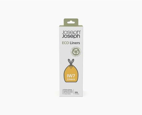 Joseph Joseph IW7 20L grey recycled bin liners, pack of 20.