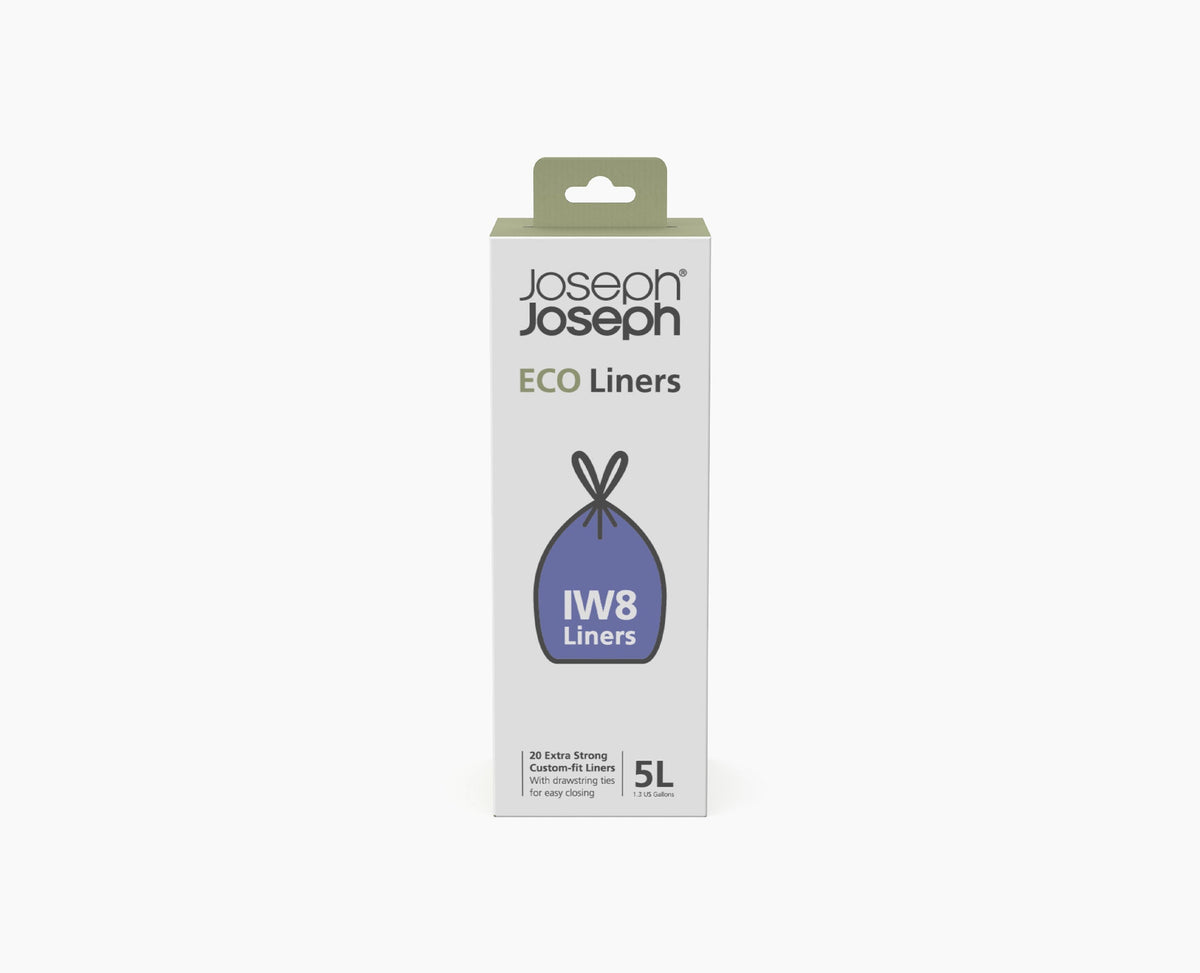 Joseph Joseph IW8 5L eco bin liners in grey, pack of 4 rolls (80 liners) roll of liners, Homelux Kenya