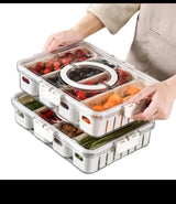 Kitchen Draining Basket with Removable Compartments – Airtight Clip Lid Fridge Meal Prep Storage Box Kenya