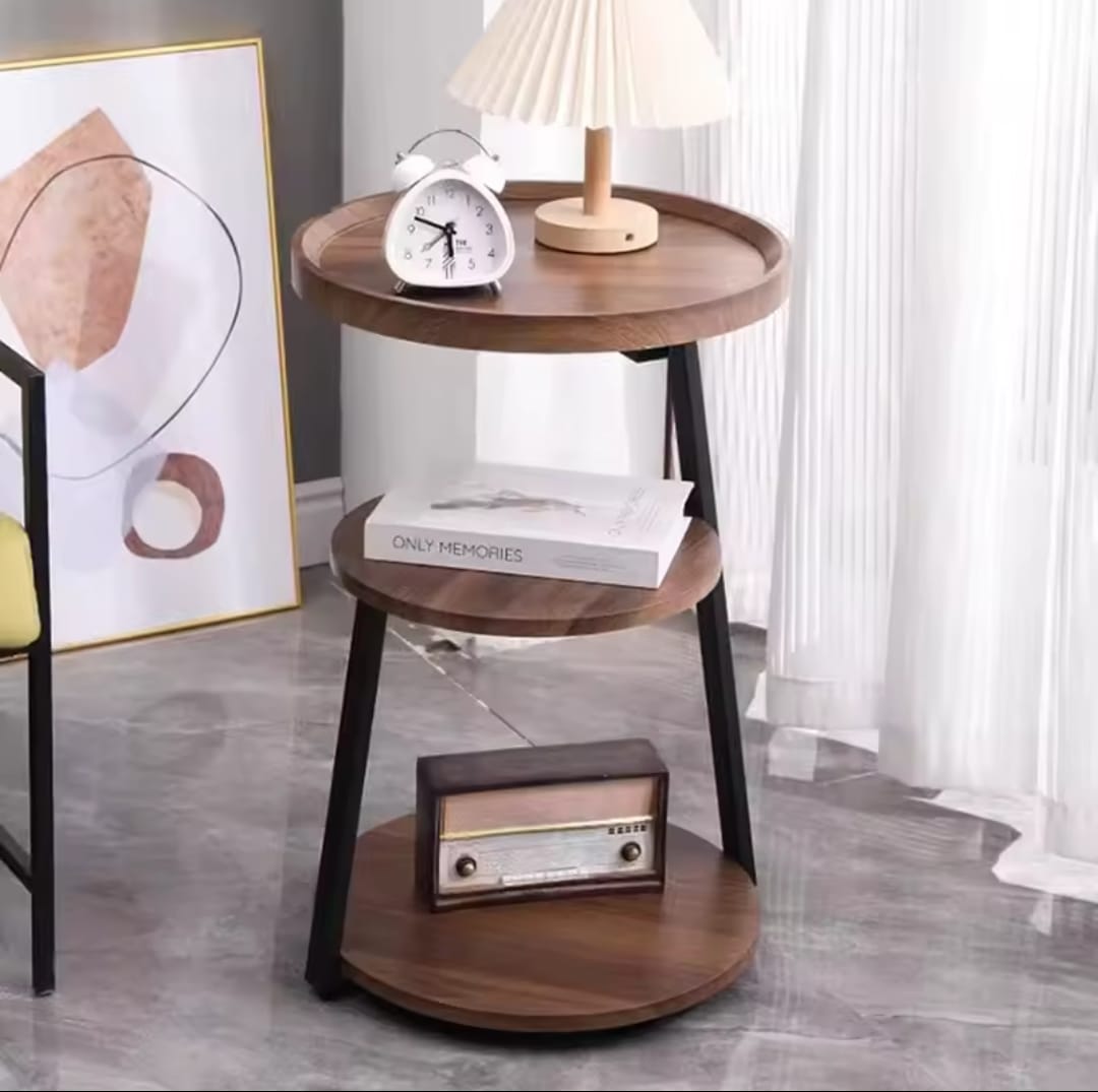 3 Tier Wooden Side Table