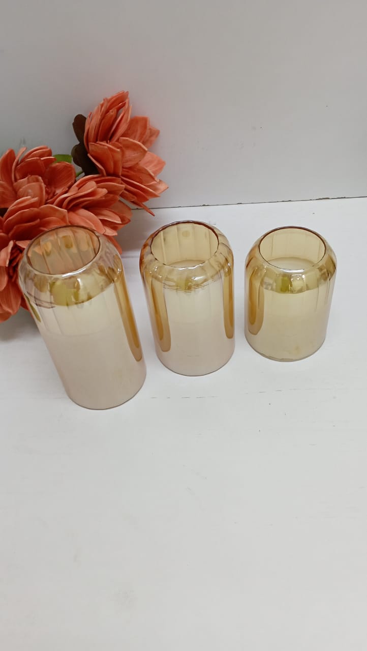 3 in 1  Advanced  Glass LED  decor lighting candle