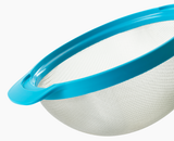 The 3-litre colander and 1.65-litre stainless-steel mesh sieve.