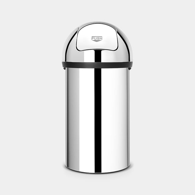 Brabantia Push Bin 60L Brilliant Steel — Homelux Kenya