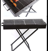 Folding Charcoal BBQ Grill with Manual Air Blower – Portable