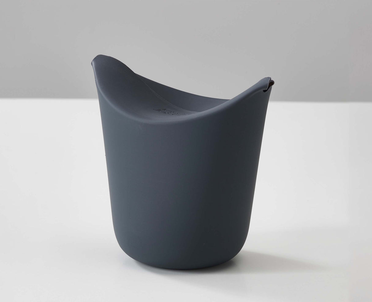 The popcorn maker folded down flat for compact storage