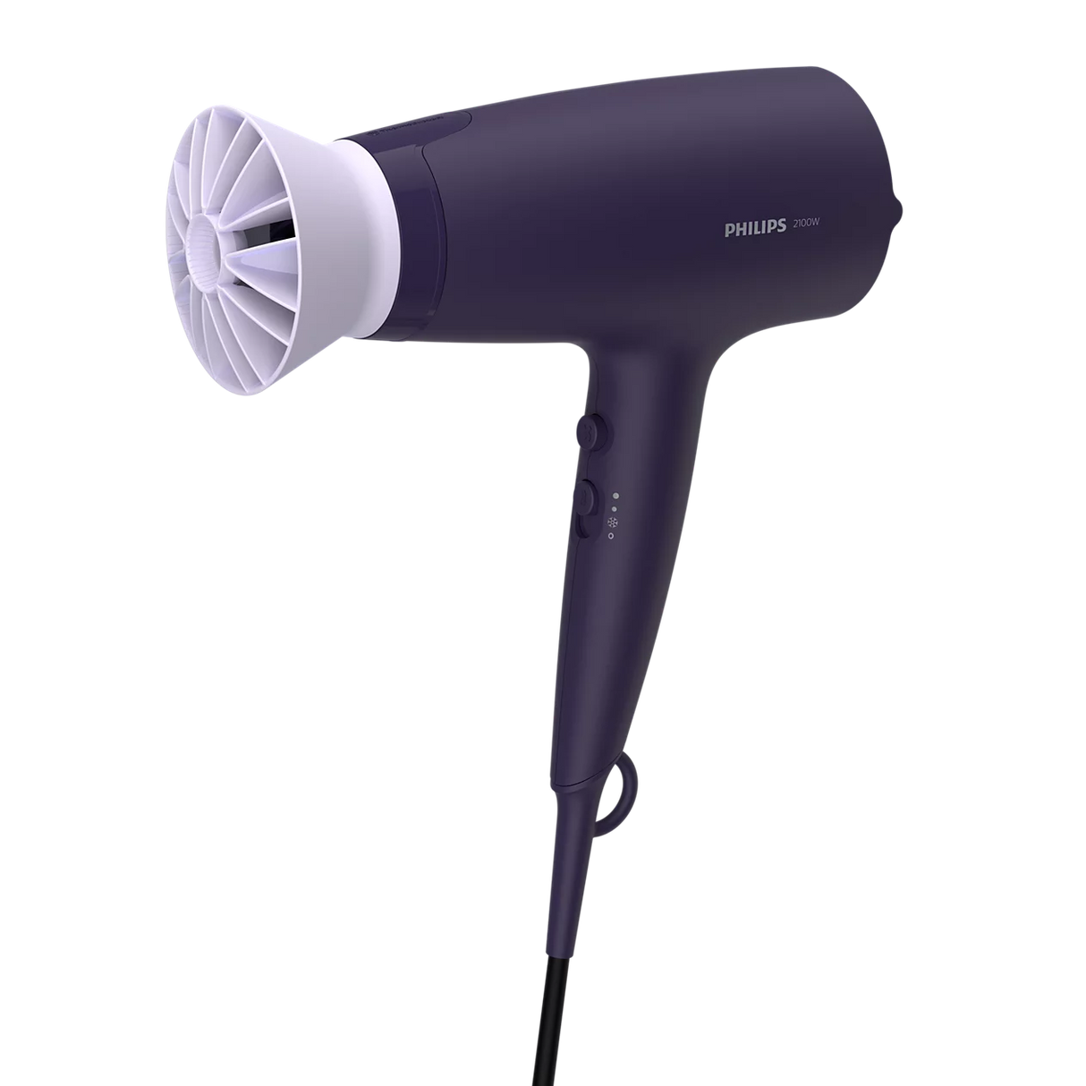 Philips 3000 Series Hair Dryer 2100W - ThermoProtect Attachment, 6 Heat & Speed Settings, Advanced Ionic Care, Cool Air