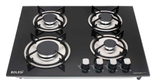 Bolesi HB-46004 Built-in Gas Hob 4 Burner Tempered Glass 60cm Kenya | Battery Pulse Ignition, Enamel Pan Supports, Bakelite Knobs, LPG