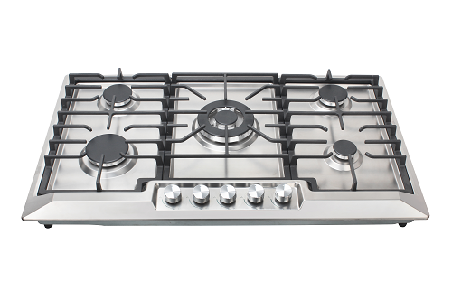 Bolesi H87-5022G Built-in Gas Hob 5 Burner Stainless Steel 90cm Kenya | Wok Burner, Cast Iron Pan Supports, Auto Ignition, Flame Failure Device