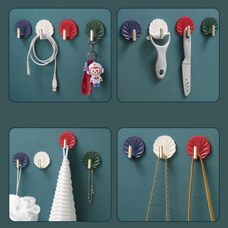 4pcs Punch-Free Wall Hanging Hooks