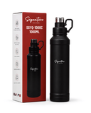 Signature 1L Stainless Steel Vacuum Flask SGYQ-1000P, Leak-Proof Insulated Bottle with Handle