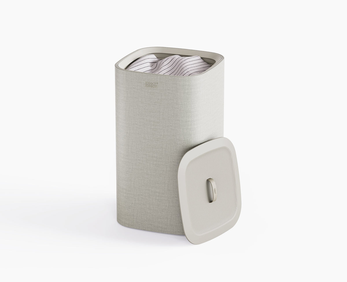 Joseph Joseph Tota One 60L laundry basket in ecru, sold in Kenya by Homelux Kenya