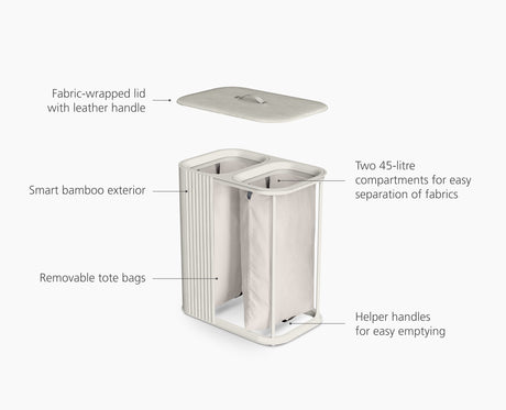 Tota Luxe twin 90L basket shown from the side against a plain background.