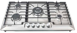 Bolesi H87-5022G Built-in Gas Hob 5 Burner Stainless Steel 90cm Kenya | Wok Burner, Cast Iron Pan Supports, Auto Ignition, Flame Failure Device