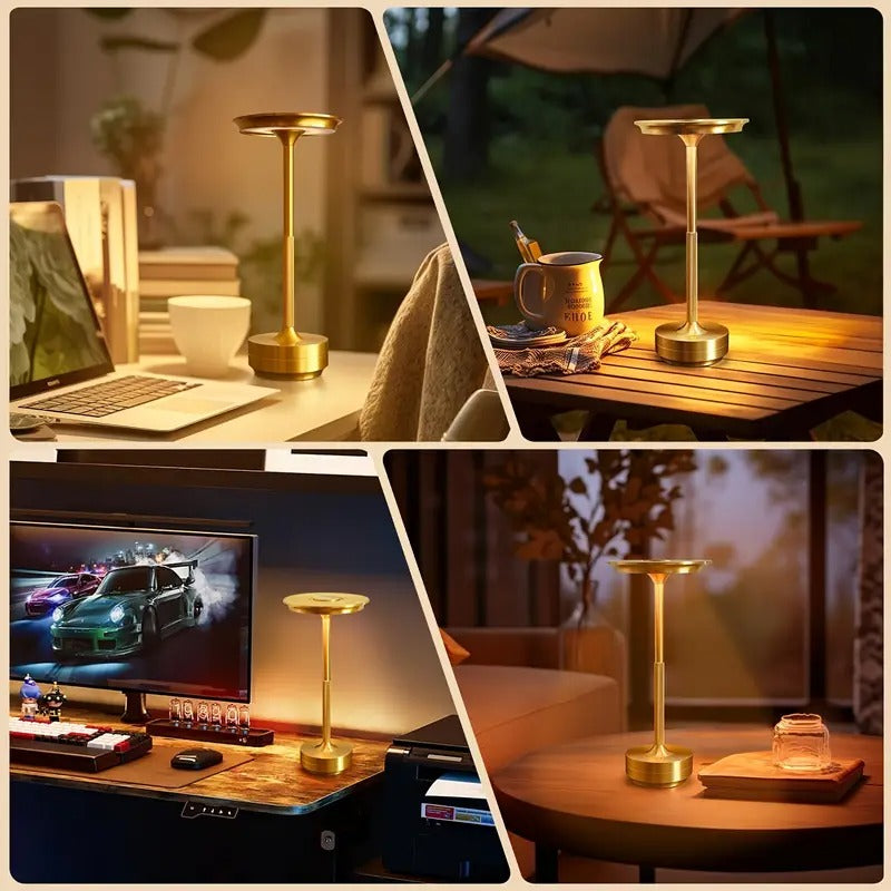 Nordic Wireless Table lamp for Bedroom rechargeable desk lamp beside table Stepless table Reading lamp Cordless Vintage modern desk lamp