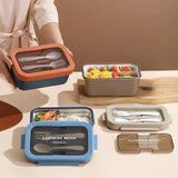 Bento Lunch Box with 3 Compartments – 1100ml | Microwave-Safe &amp; Reusable