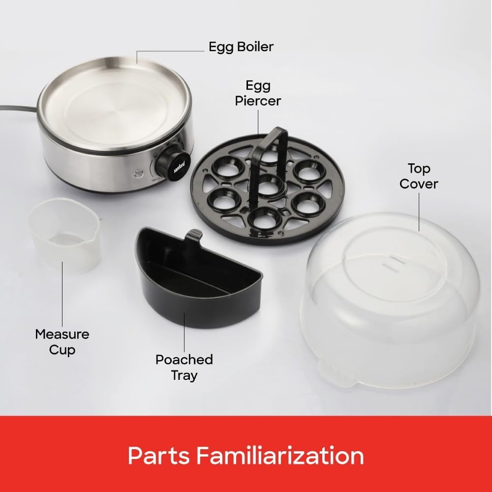 Sanford 400W Electric Egg Boiler (7 Eggs) – Timer & Auto Shut-Off