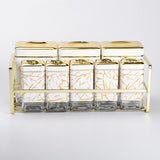 8-Piece Spice & Seasoning Storage Jars Set with Stand Coffee, Tea, Sugar & Condiment Containers Set