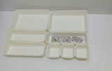8-Piece Adjustable Plastic Drawer Organiser Set, Divider Holder for Kitchen, Cosmetics, Office & Sundries
