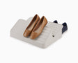 Joseph Joseph Shoe-In Large shoe rack in ecru, empty and shown from the front.
