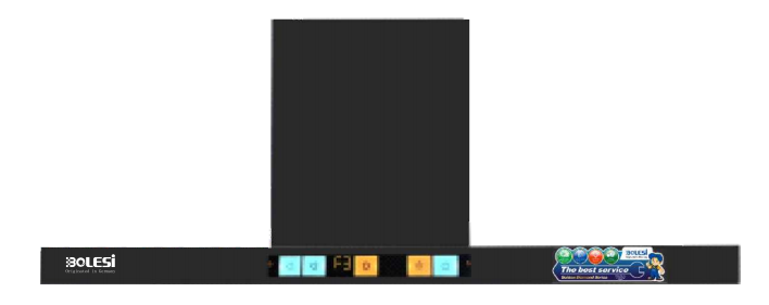 Bolesi T-555 Range Hood 90cm T-Shape Kenya | Golden Diamond Series, Touch and Gesture Control, 3 Speeds, LED Lights, Washable Filters