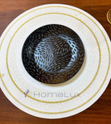 Modern Round Faux Leather PVC Placemats Set 6pcs 38cm