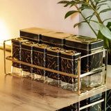 8-Piece Spice & Seasoning Storage Jars Set with Stand Coffee, Tea, Sugar & Condiment Containers Set