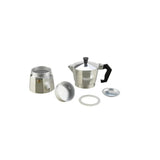 600ml Aluminum Coffee Moka Pot Stovetop Espresso Maker for Rich Kenyan Coffee (6-Cup)
