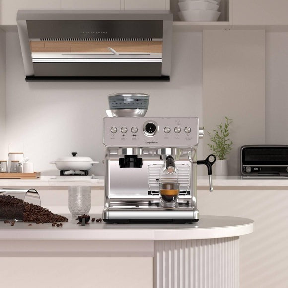 Empstorm® EM-21M Espresso Coffee Machine with Grinder | 20 Bar Semi-Automatic