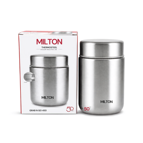 Milton Grab N Go 450ml stainless steel food flask with box