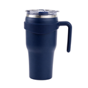 Signature SGYQ-1100C 1100ml Stainless Steel Travel Mug with Handle & Straw Lid, Vacuum Insulated